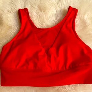 ALO Yoga red sports bra